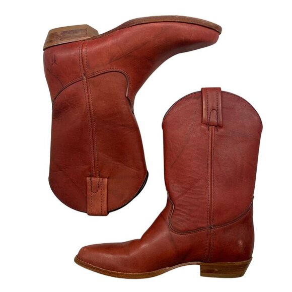 Frye Women's Heeled Boots in Rich Red - Picture 2 of 14